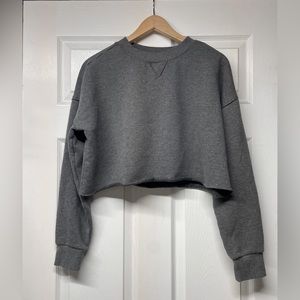 Colsie Cropped Cozy Gray Sweatshirt